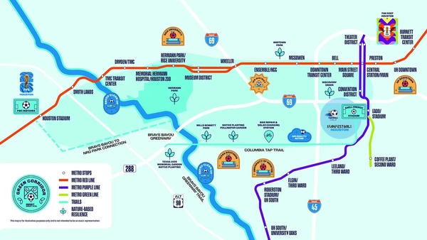 串聯起世界盃場地和城市內部其他交通要點